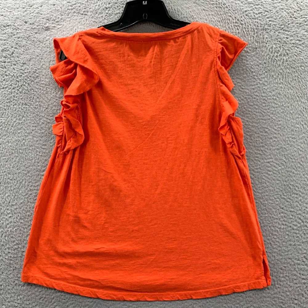 Vintage Stylish Orange Short Sleeve Medium Size L… - image 2