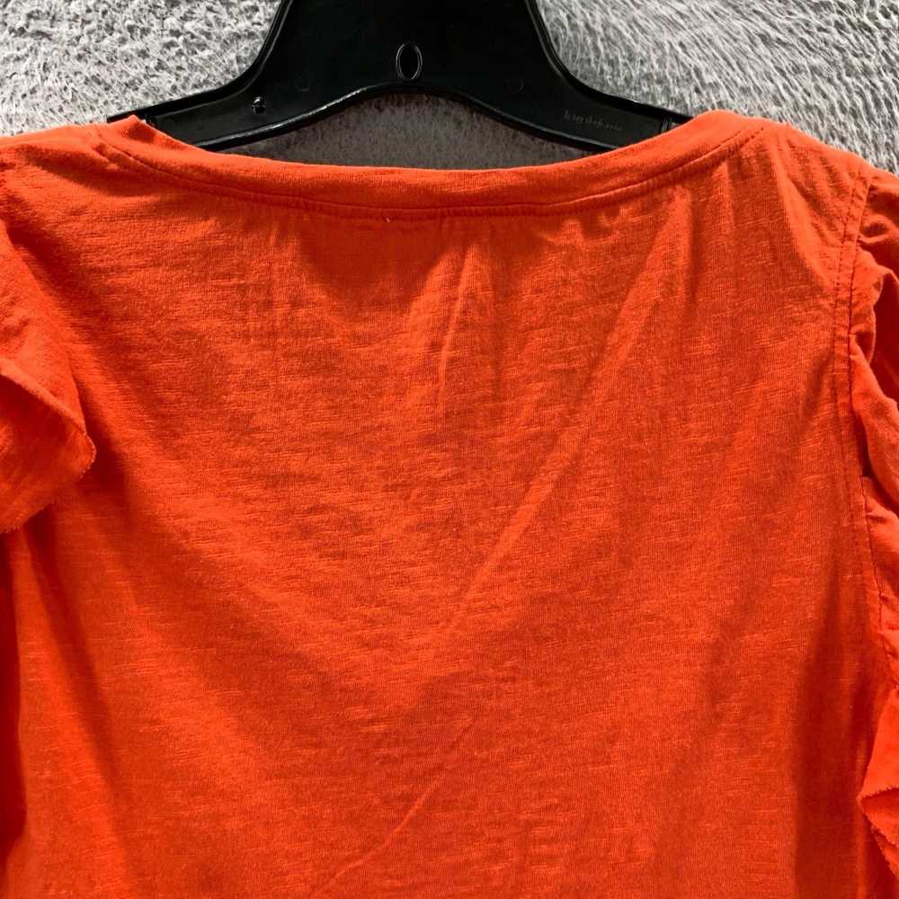 Vintage Stylish Orange Short Sleeve Medium Size L… - image 5