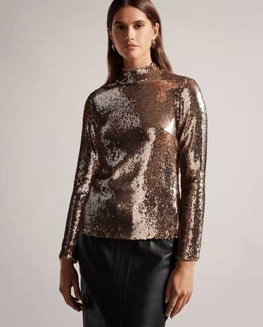 Ted Baker Ted Baker London Lovato Sequin Mock Neck