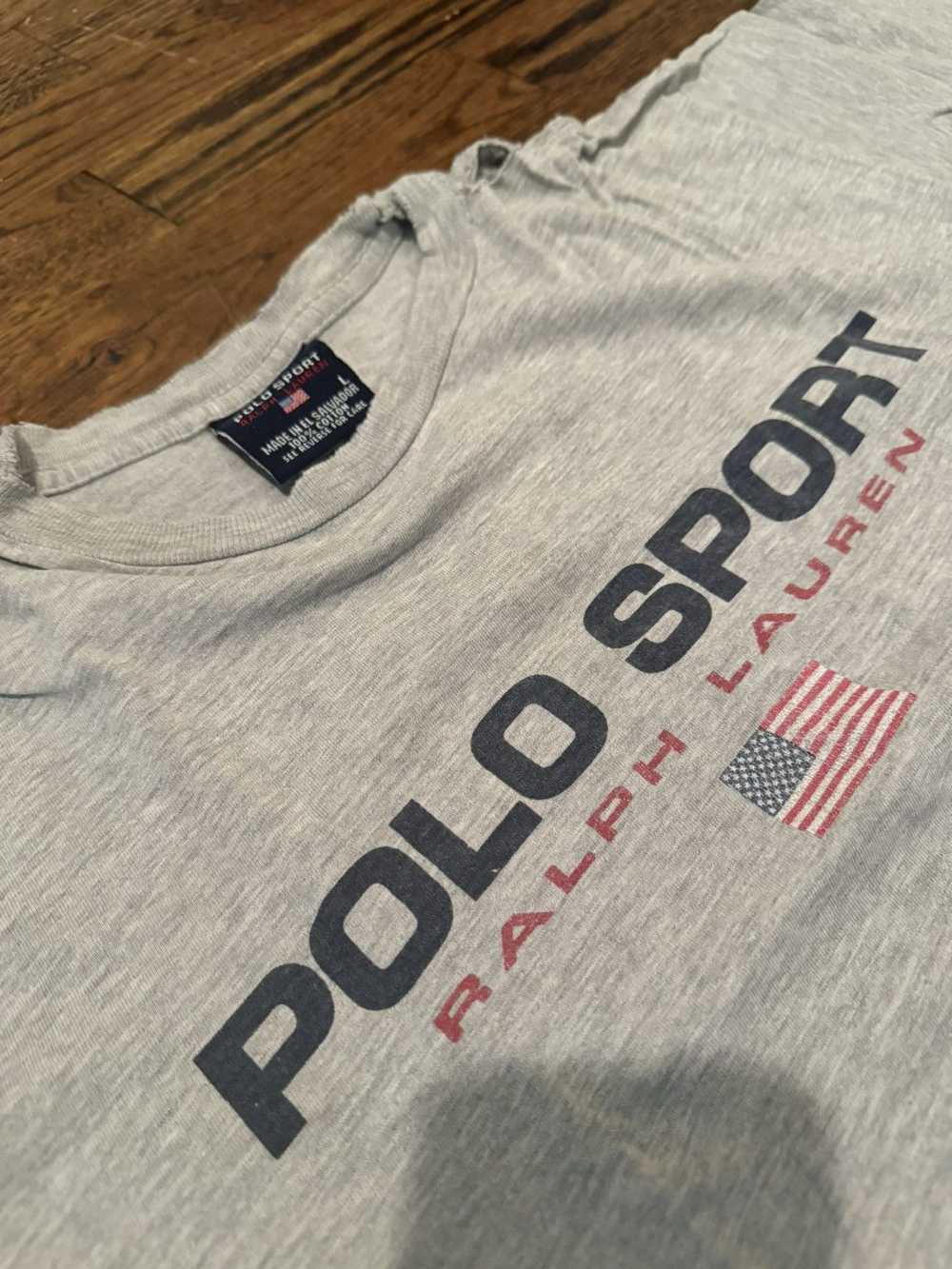 Polo Ralph Lauren Polo Sport Grey Tee Vintage - image 3