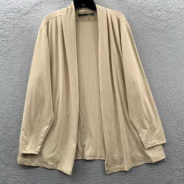 Susan Graver Womens Beige Cardigan Style Long Sle… - image 1