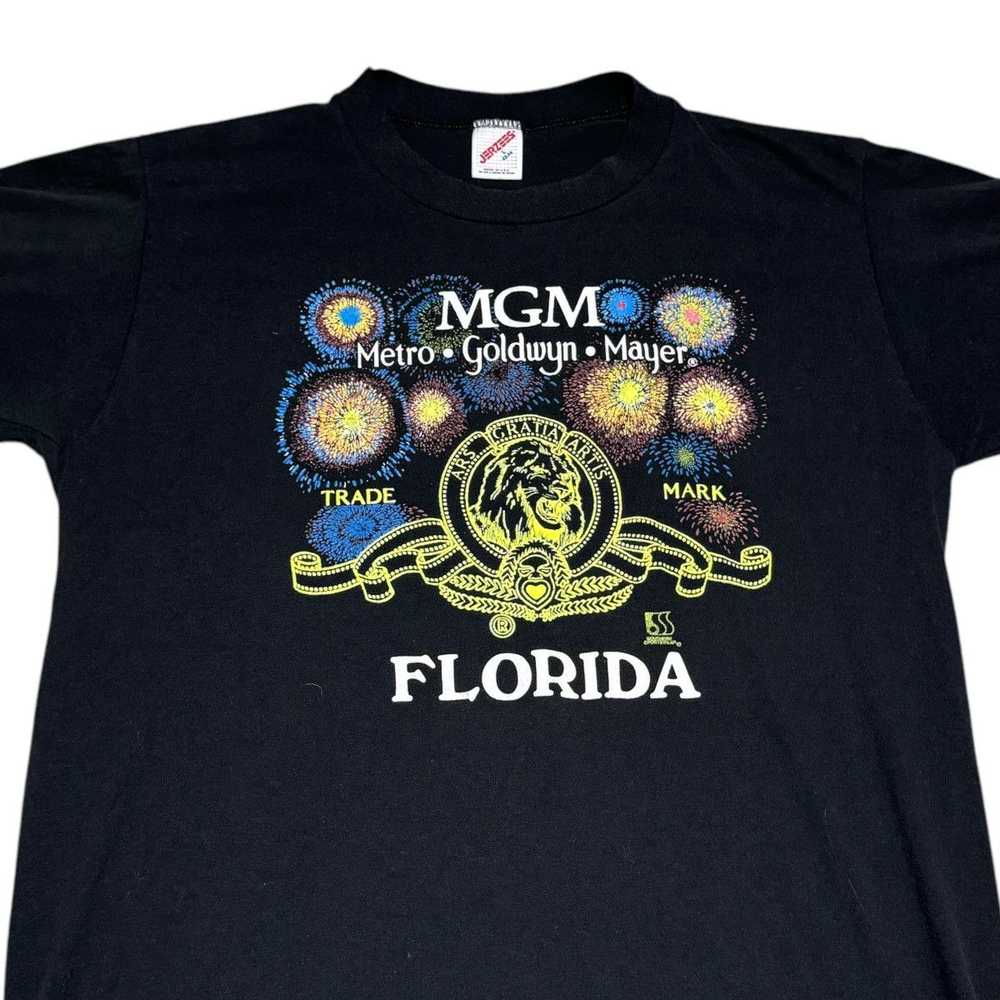 Jerzees × Tee Shirt × Vintage Vintage 90s MGM Flo… - image 2