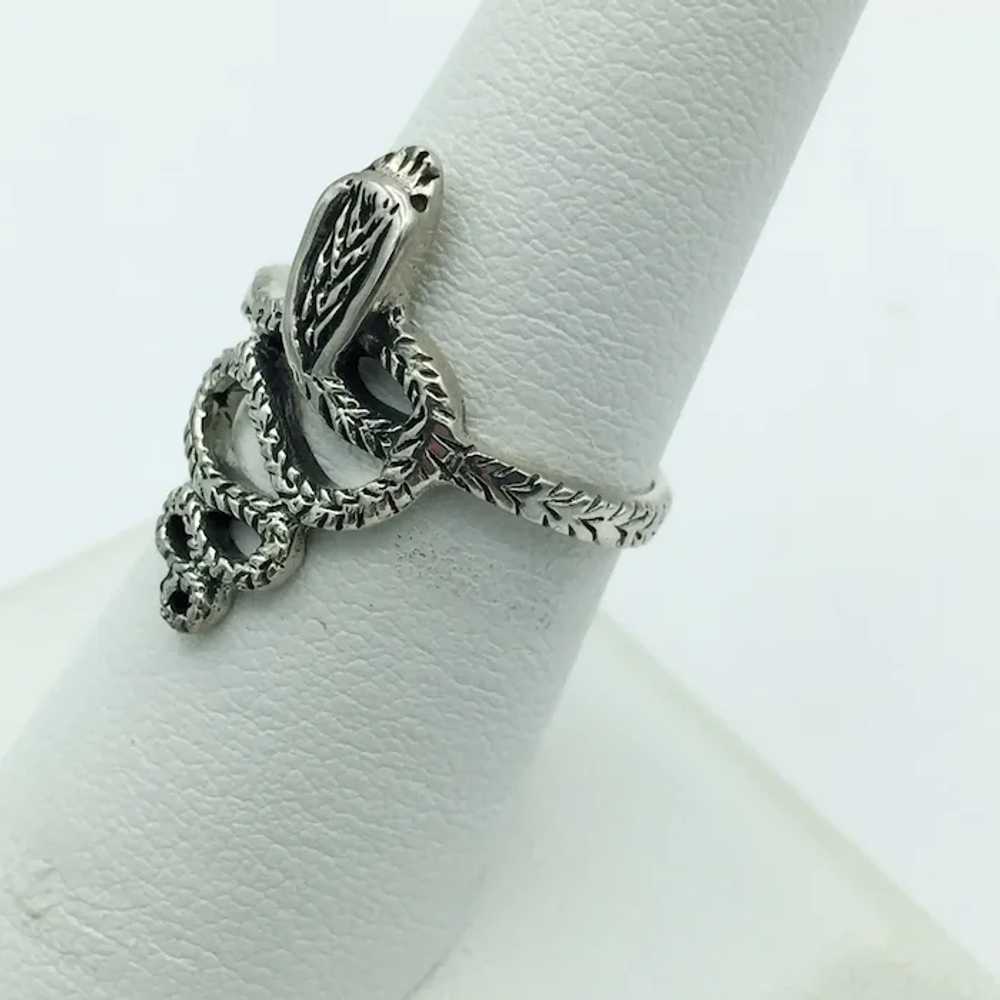 Sterling Silver Snake Ring - image 3