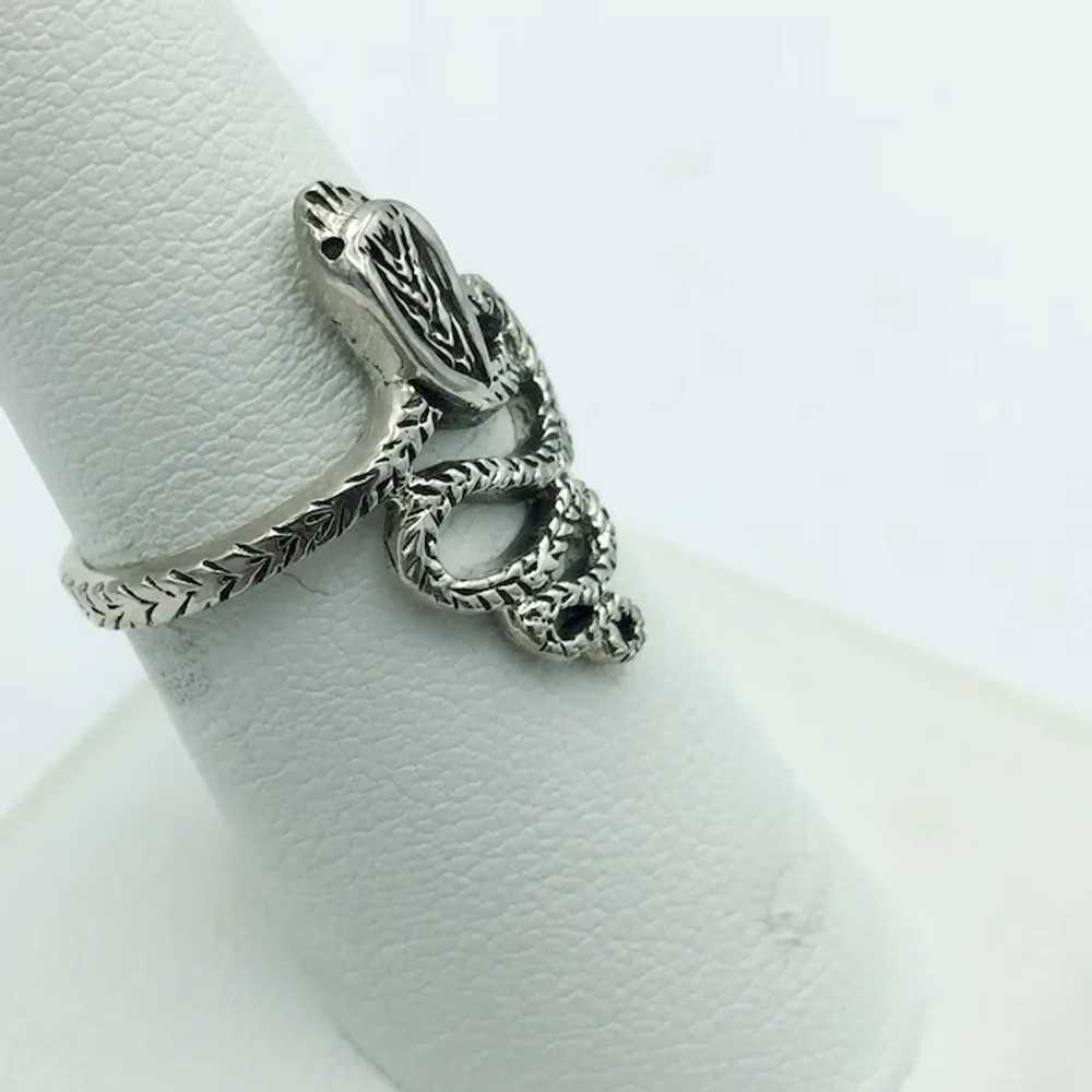 Sterling Silver Snake Ring - image 4