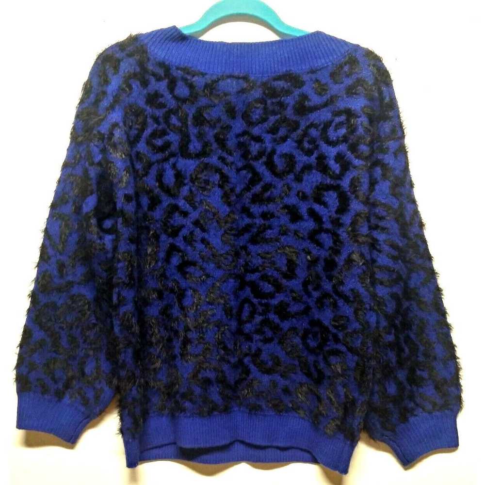 Designer Marc NY sweater pullover blue black eyel… - image 2