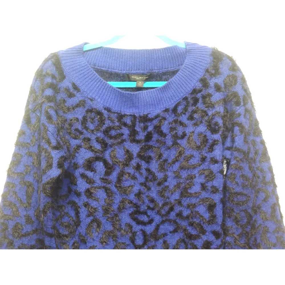 Designer Marc NY sweater pullover blue black eyel… - image 4