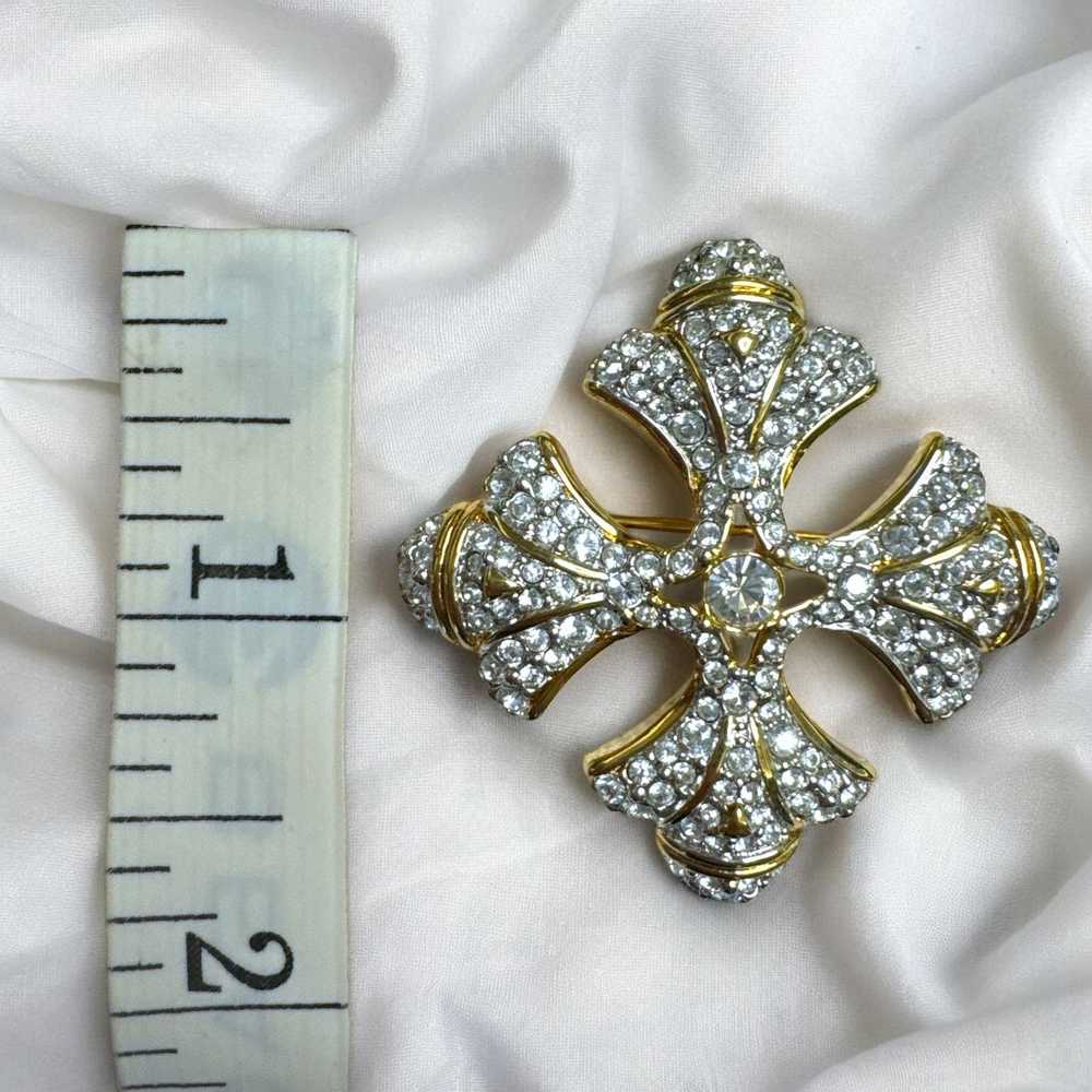 Swarovski Swarovski Signed Clear Crystal Gold Mal… - image 3