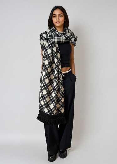 Valentino Oversized Plaid Scarf