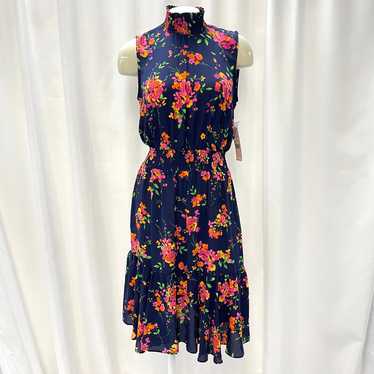 NWT Nanette Lepore Women's Sz 4 Navy Floral Print… - image 1