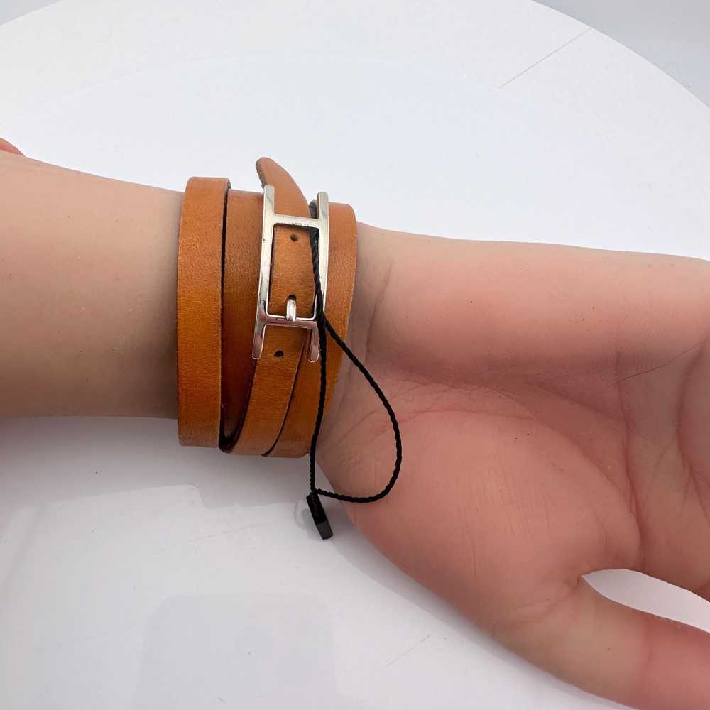 Hermes Hermes Leather Band Wrap Around Bracelet -… - image 2