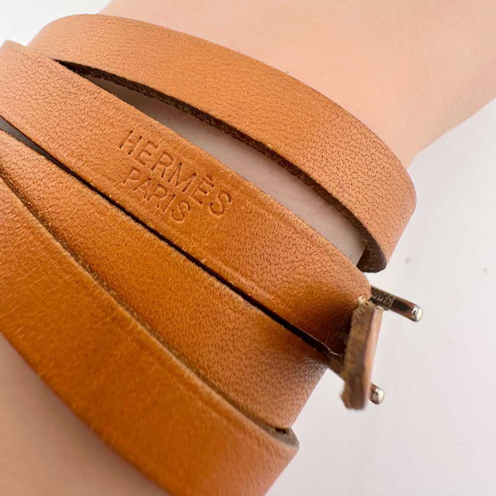 Hermes Hermes Leather Band Wrap Around Bracelet -… - image 3