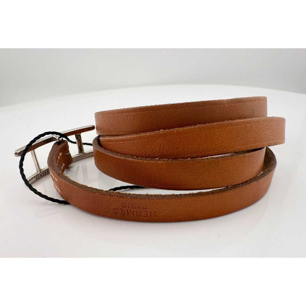 Hermes Hermes Leather Band Wrap Around Bracelet -… - image 6