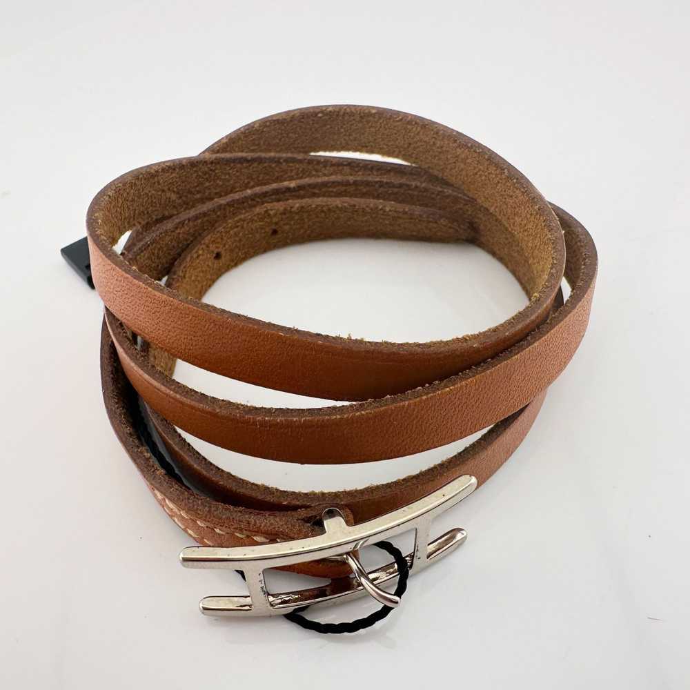 Hermes Hermes Leather Band Wrap Around Bracelet -… - image 7