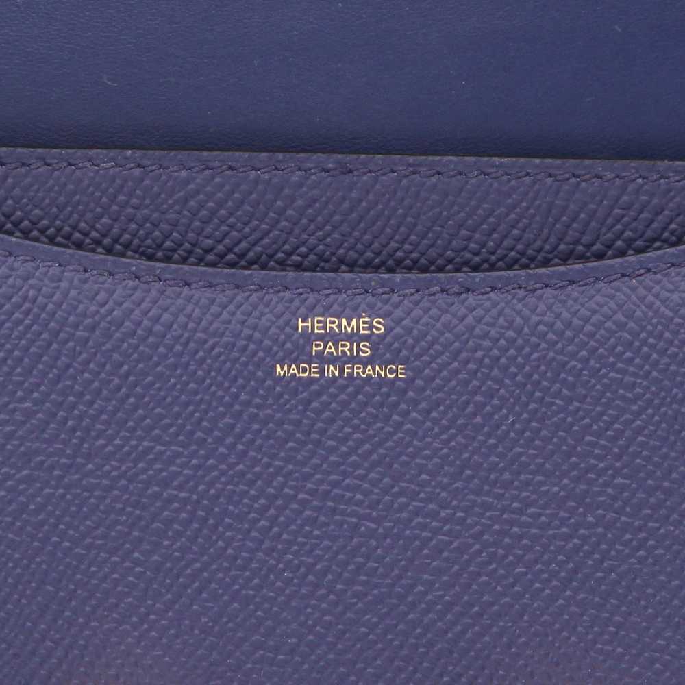 Hermès Constance shoulder bag in navy blue epsom … - image 3