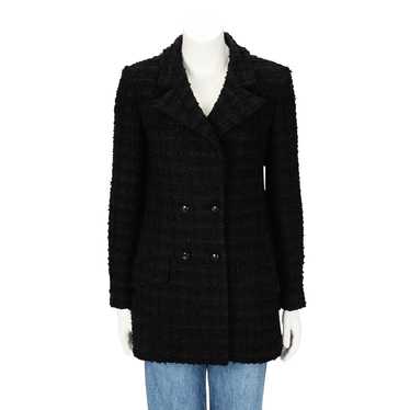 Chanel Black Fantasy Tweed D.B. Jacket FR 34 - image 1