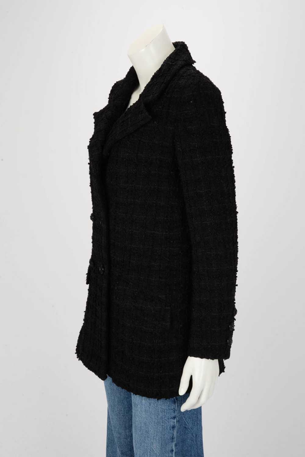 Chanel Black Fantasy Tweed D.B. Jacket FR 34 - image 2