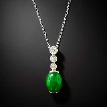 Contemporary Jade And Diamond Pendant - image 1