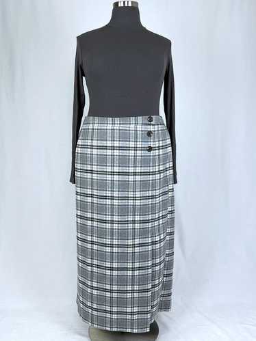 Jessica London Size 22W Gray & White Plaid Skirt N