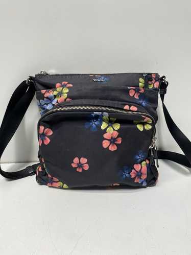 AUTHENTIC Tumi Womens Floral Black Crossbody Bag