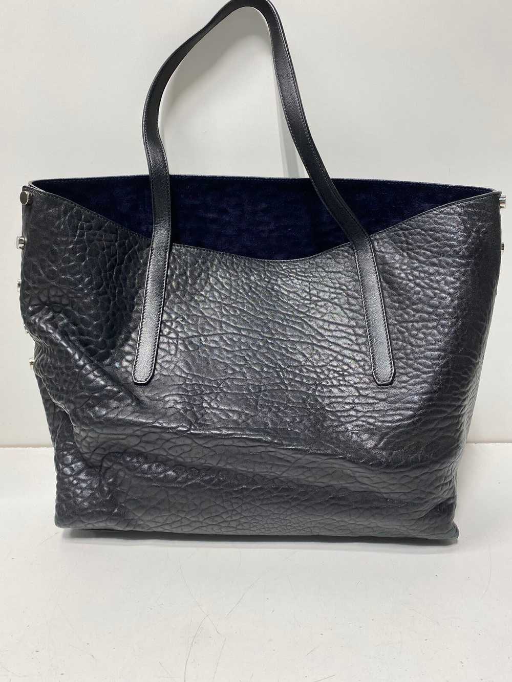 AUTHENTIC Jimmy Choo Womens Blue Leather Tote Bag - image 2