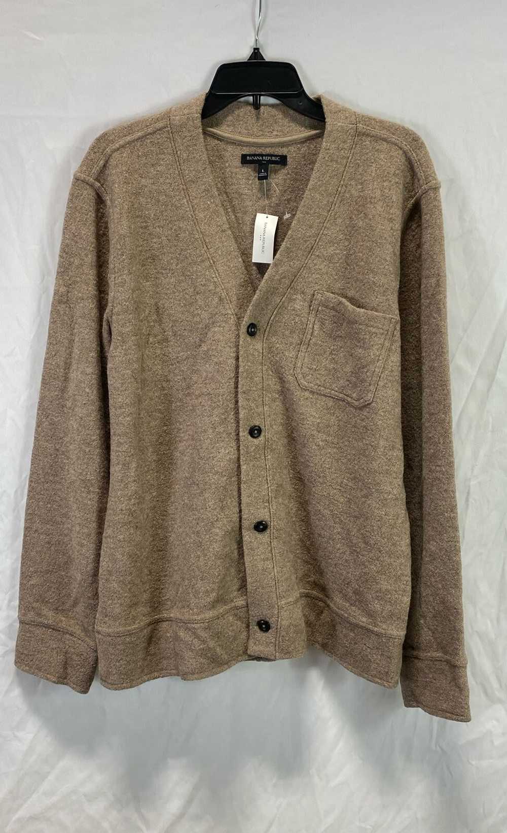 NWT Banana Republic Mens Beige Long Sleeve Tight-… - image 1