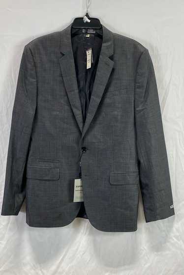 NWT Express Mens Gray Plaid Photographer Fitted Lo