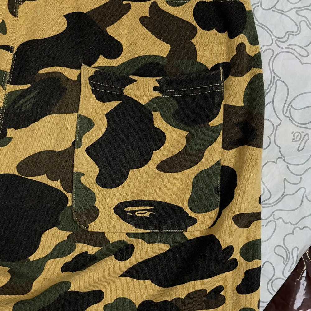 Bape Bape 1st Camo Shark Sweat Shorts Yellow - image 10