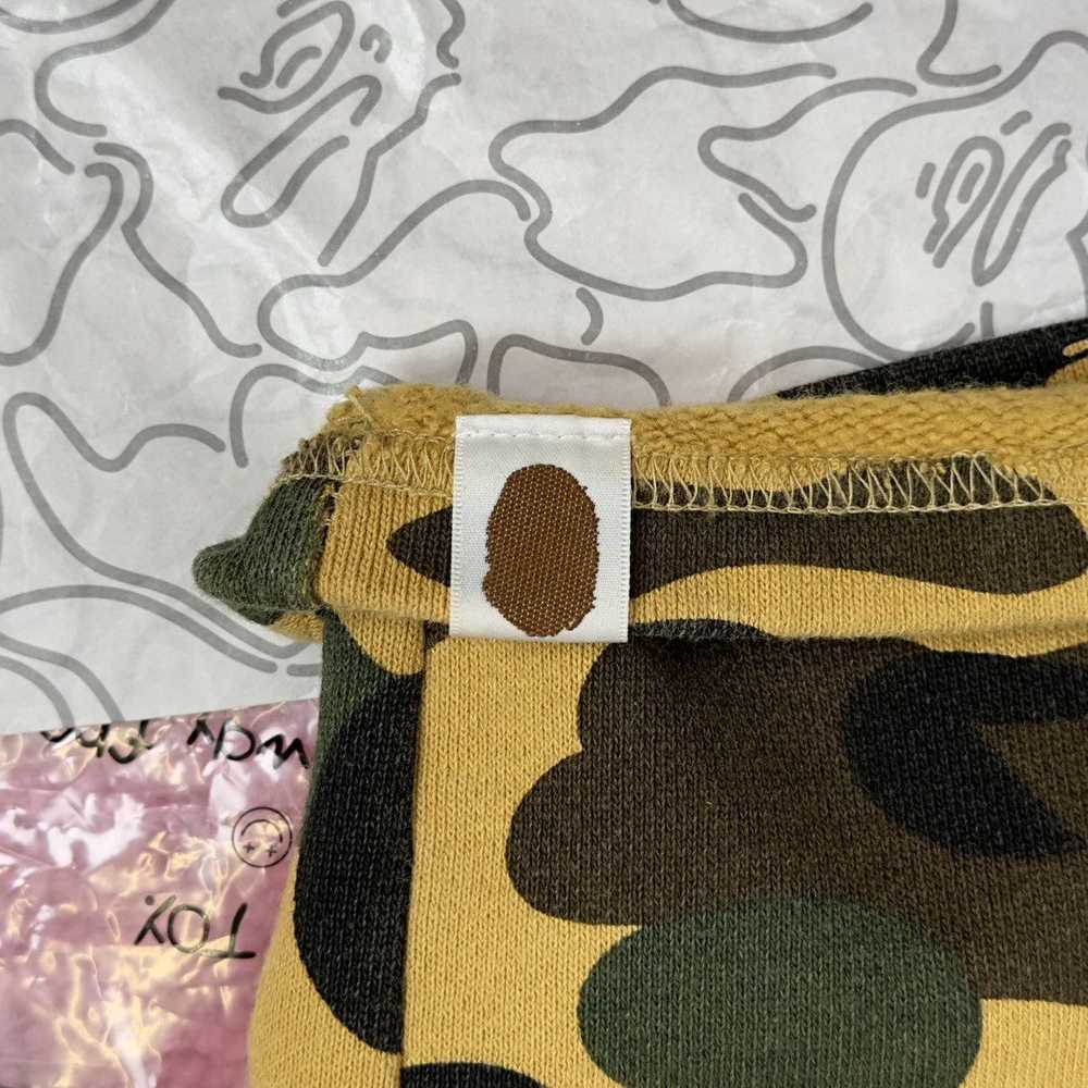 Bape Bape 1st Camo Shark Sweat Shorts Yellow - image 7