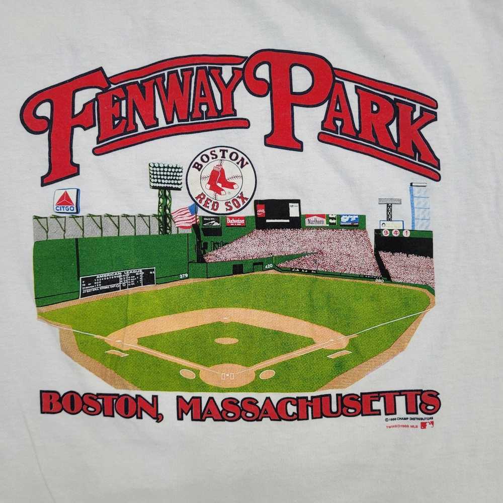 Screen Stars Vintage 1988 Boston Red-Sox Shirt Wo… - image 12