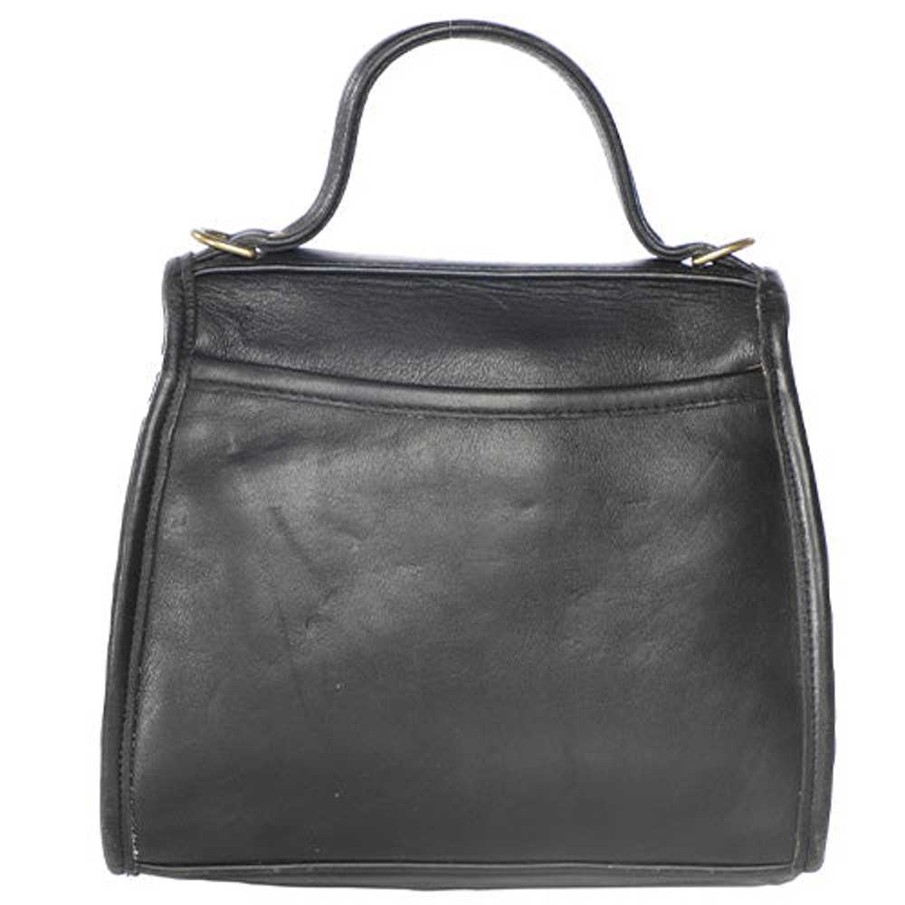 Vintage Coach Black Leather Crossbody Mini Top Ha… - image 2