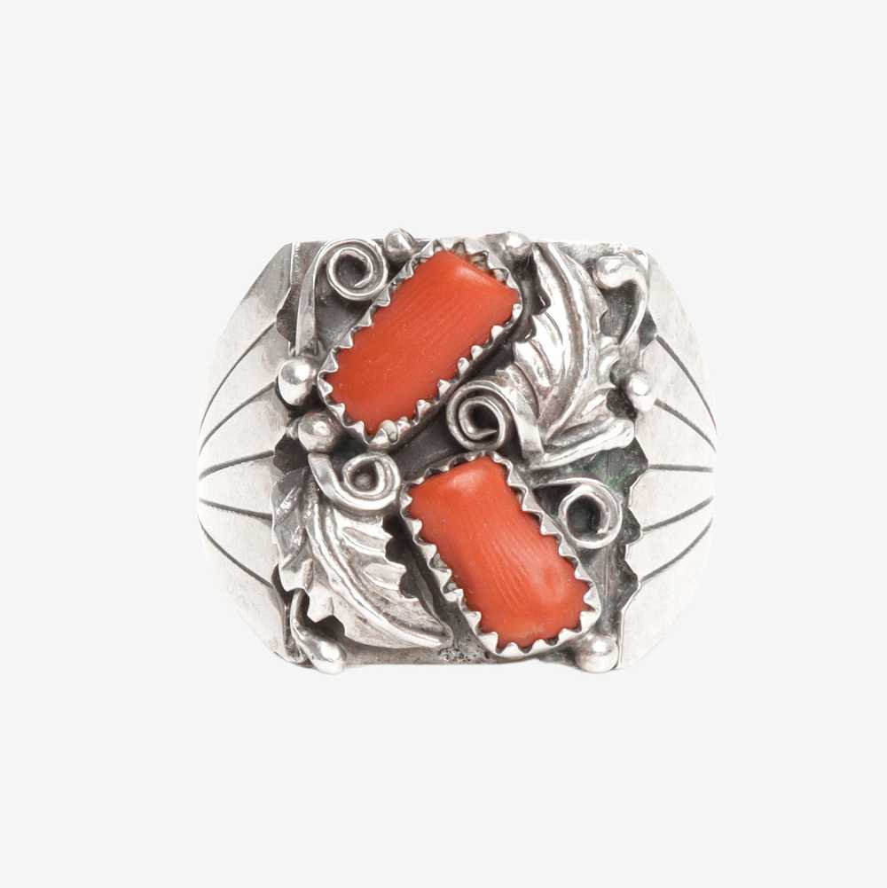 Vintage Navajo Ring - Coral - image 2