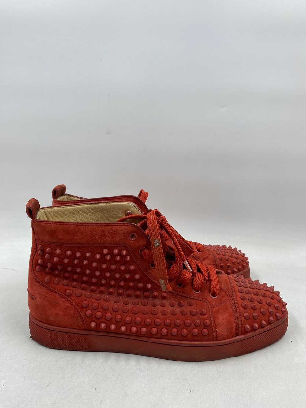 Authentic Christian Louboutin Red Suede Sneaker M… - image 1