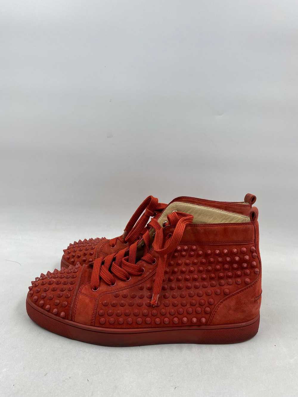 Authentic Christian Louboutin Red Suede Sneaker M… - image 3