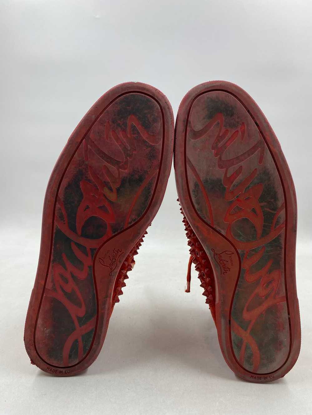 Authentic Christian Louboutin Red Suede Sneaker M… - image 8