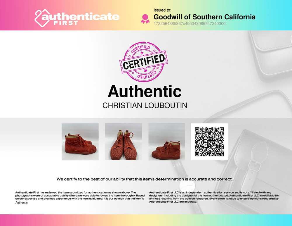 Authentic Christian Louboutin Red Suede Sneaker M… - image 9