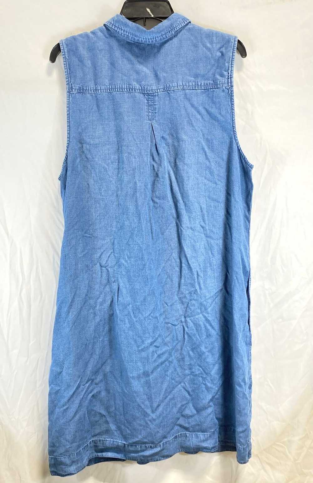 NWT J. Jill Womens Blue Denim Sleeveless Pockets … - image 2