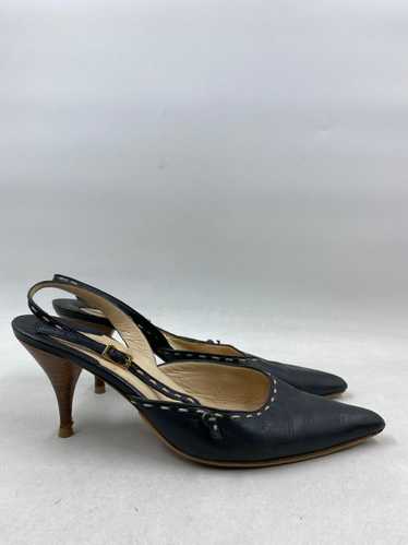 Authentic Fendi Black Leather Pump W 9