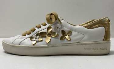 Michael Kors Leather Lola Flowered Low Sneakers W… - image 1