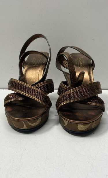 Coach Camelia Wedge Heels Women's Brown Size 5M