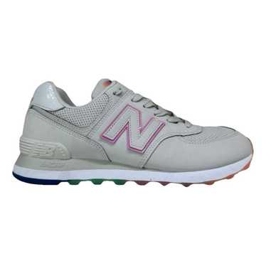 New Balance 574 leather trainers