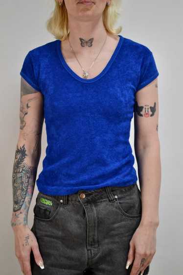 Cobalt Blue Terry Cloth Ringer Tee