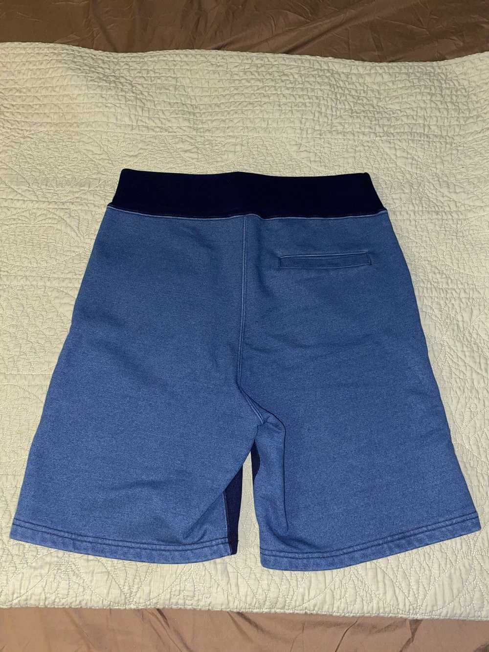 Bape Indigo Tiger Shark Sweat Shorts - image 2