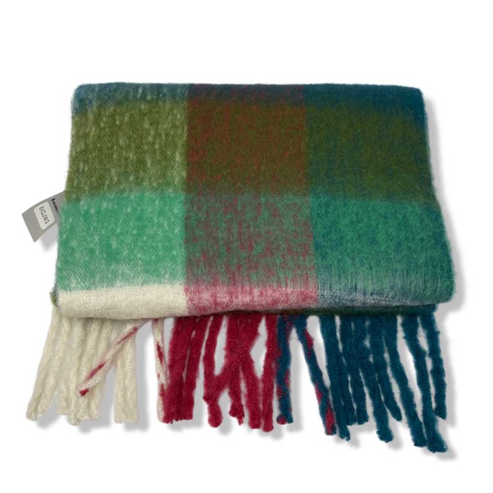 Housing Works Blue and Pink Fringe Scarf - image 3