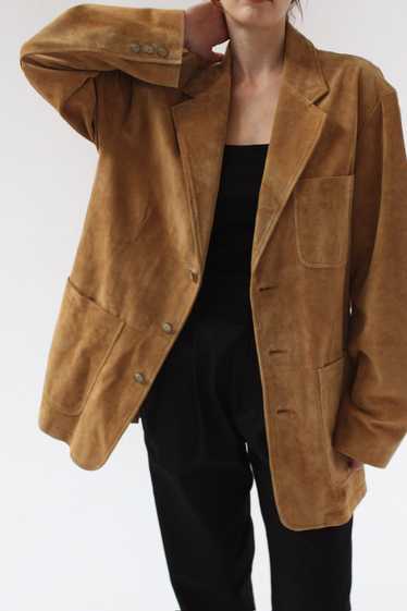 Gorgeous 90s Camel Suede Blazer