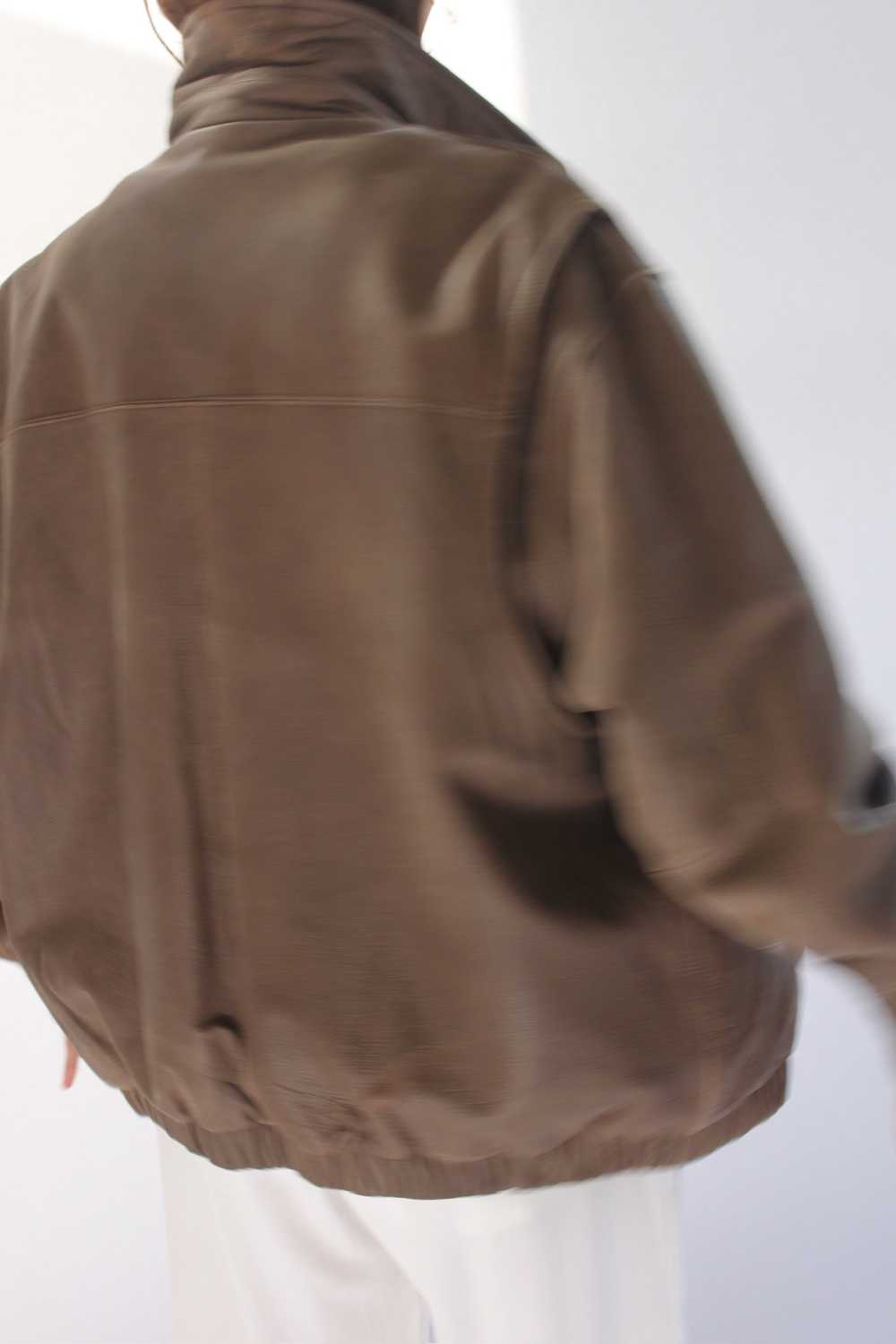 90s Faded Walnut Leather Jacket - image 3