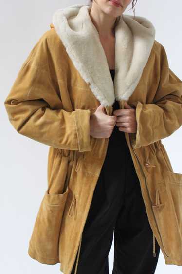 Vintage Faux Fur MidCentury popular Modern Oversized Coat Medium