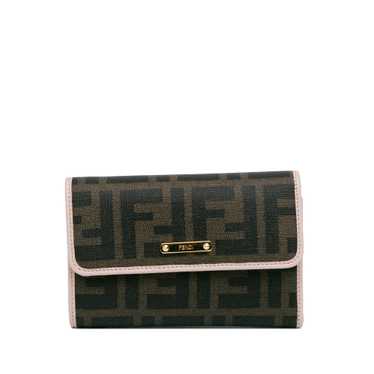 Brown Fendi Zucca Coated Canvas Small Wallet