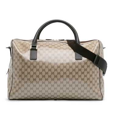 Brown Gucci GG Crystal Duffle Bag