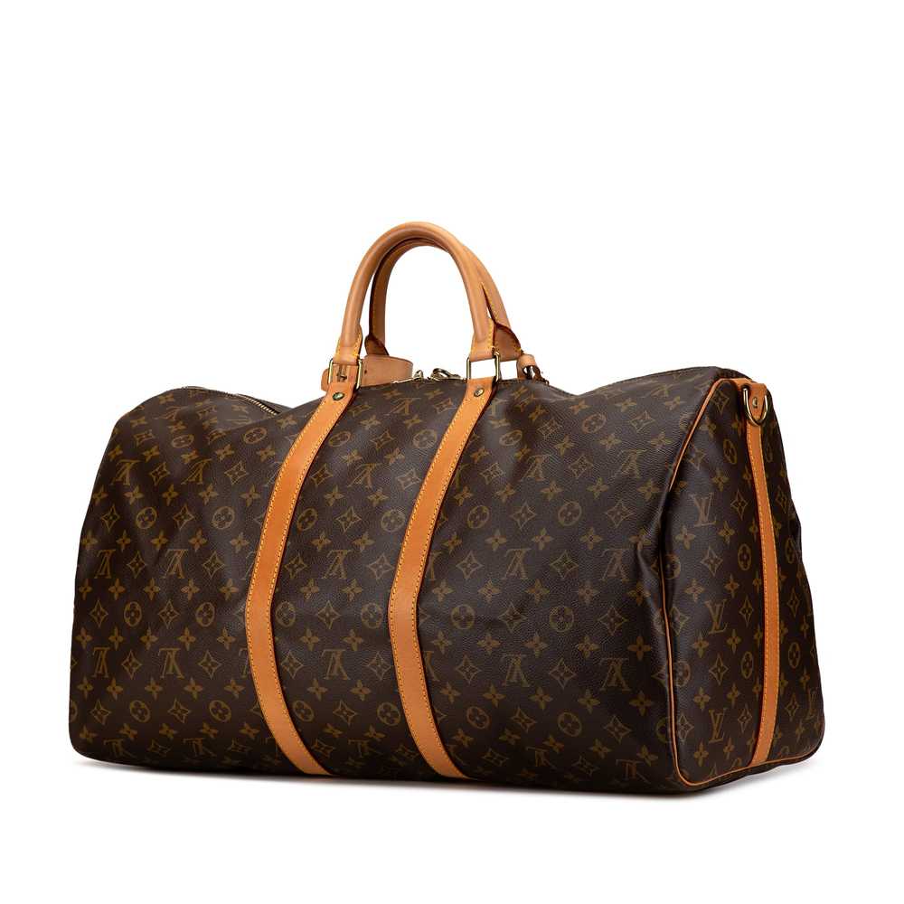 Brown Louis Vuitton Monogram Keepall Bandouliere … - image 2