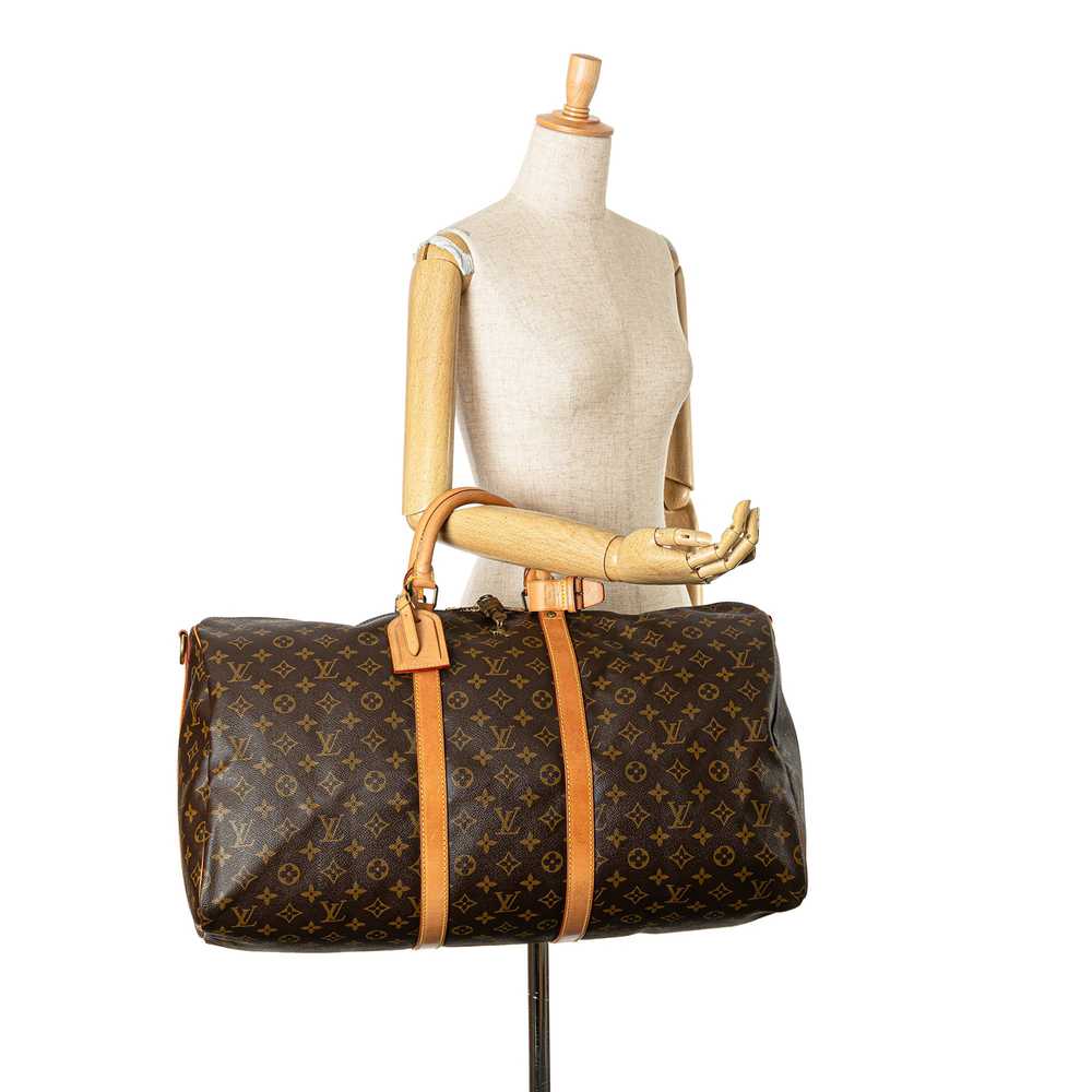 Brown Louis Vuitton Monogram Keepall Bandouliere … - image 9